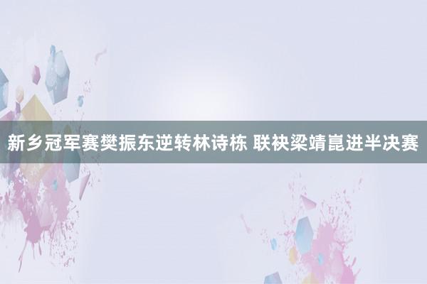 新乡冠军赛樊振东逆转林诗栋 联袂梁靖崑进半决赛