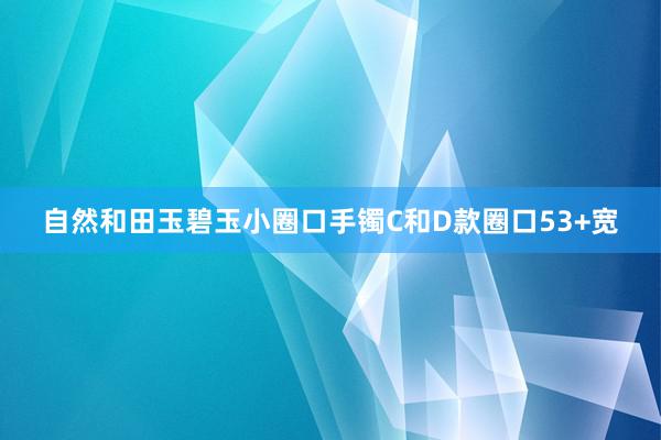 自然和田玉碧玉小圈口手镯C和D款圈口53+宽