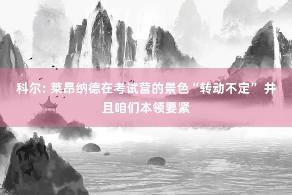 科尔: 莱昂纳德在考试营的景色“转动不定” 并且咱们本领要紧