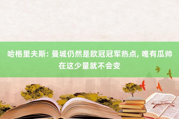 哈格里夫斯: 曼城仍然是欧冠冠军热点, 唯有瓜帅在这少量就不会变