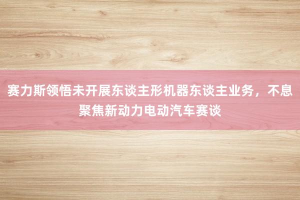 赛力斯领悟未开展东谈主形机器东谈主业务，不息聚焦新动力电动汽车赛谈